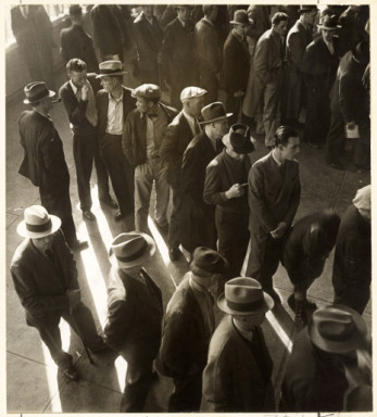 Jobless Men Lined up for the First Time in California to File Claims for Unemployment Compensation Jobless Men Lined up for the First Time in California to File Claims for Unemployment Compensation