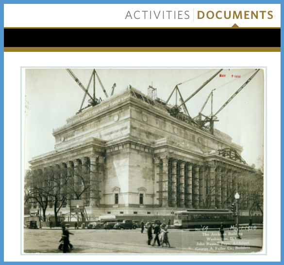National Archives Building Being Constructed