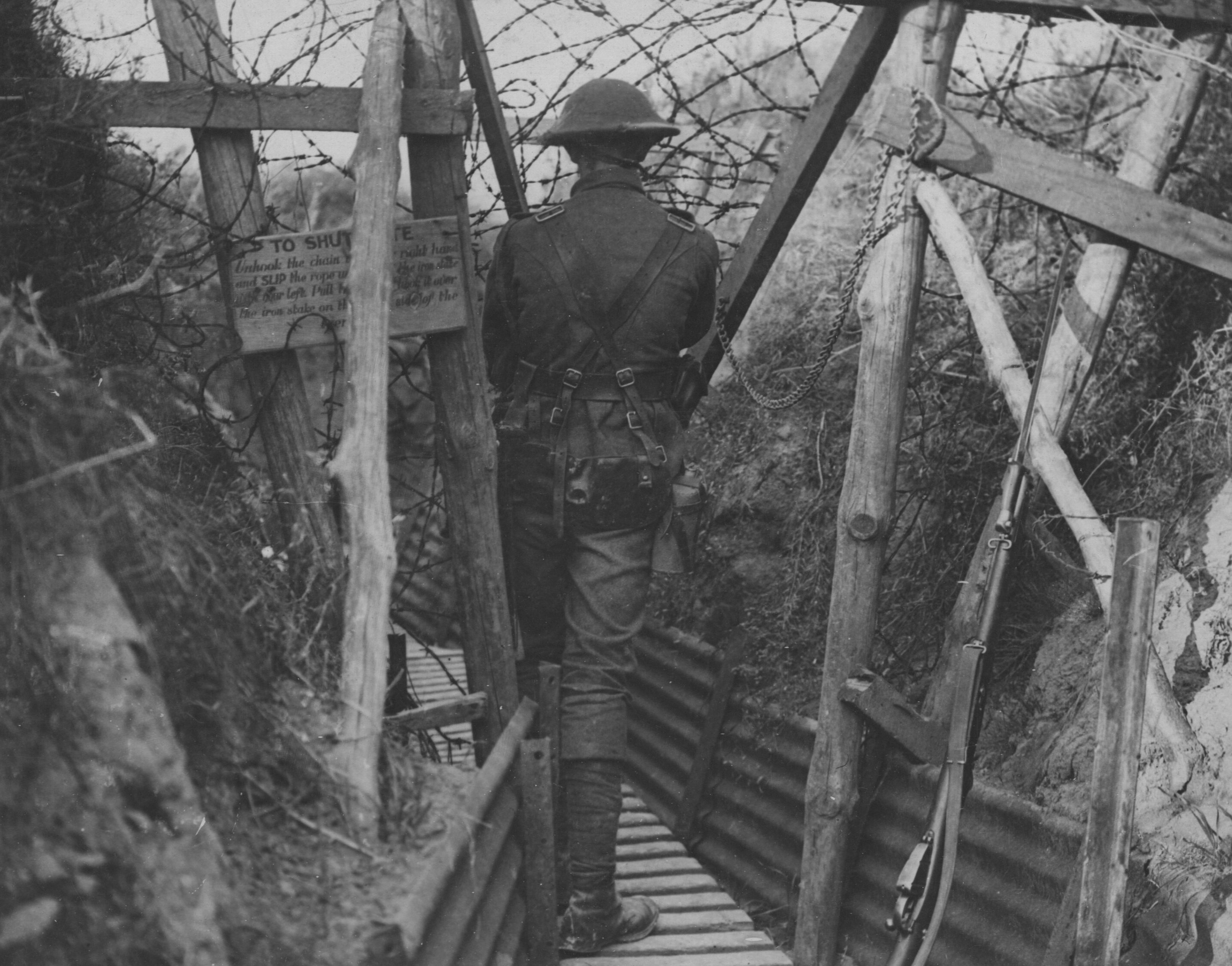 Barbed Wire Gate to Trench
