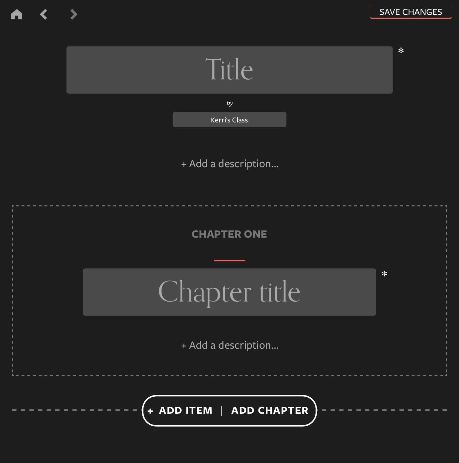 Collection edit page in the WWI app