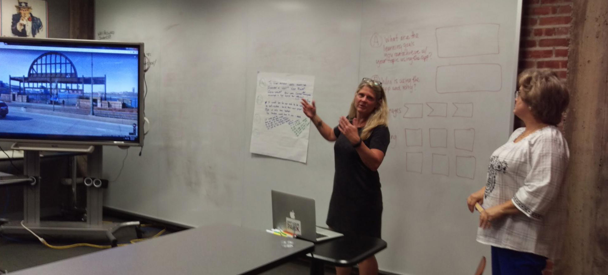 Teachers present about using Remembering WWI to help students explore a WWI topic, at a workshop on August 2nd at the National WWI Museum and Memorial.