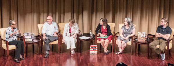 Author panel on stage