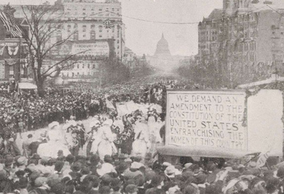 Women Marching in Suffrage Parade