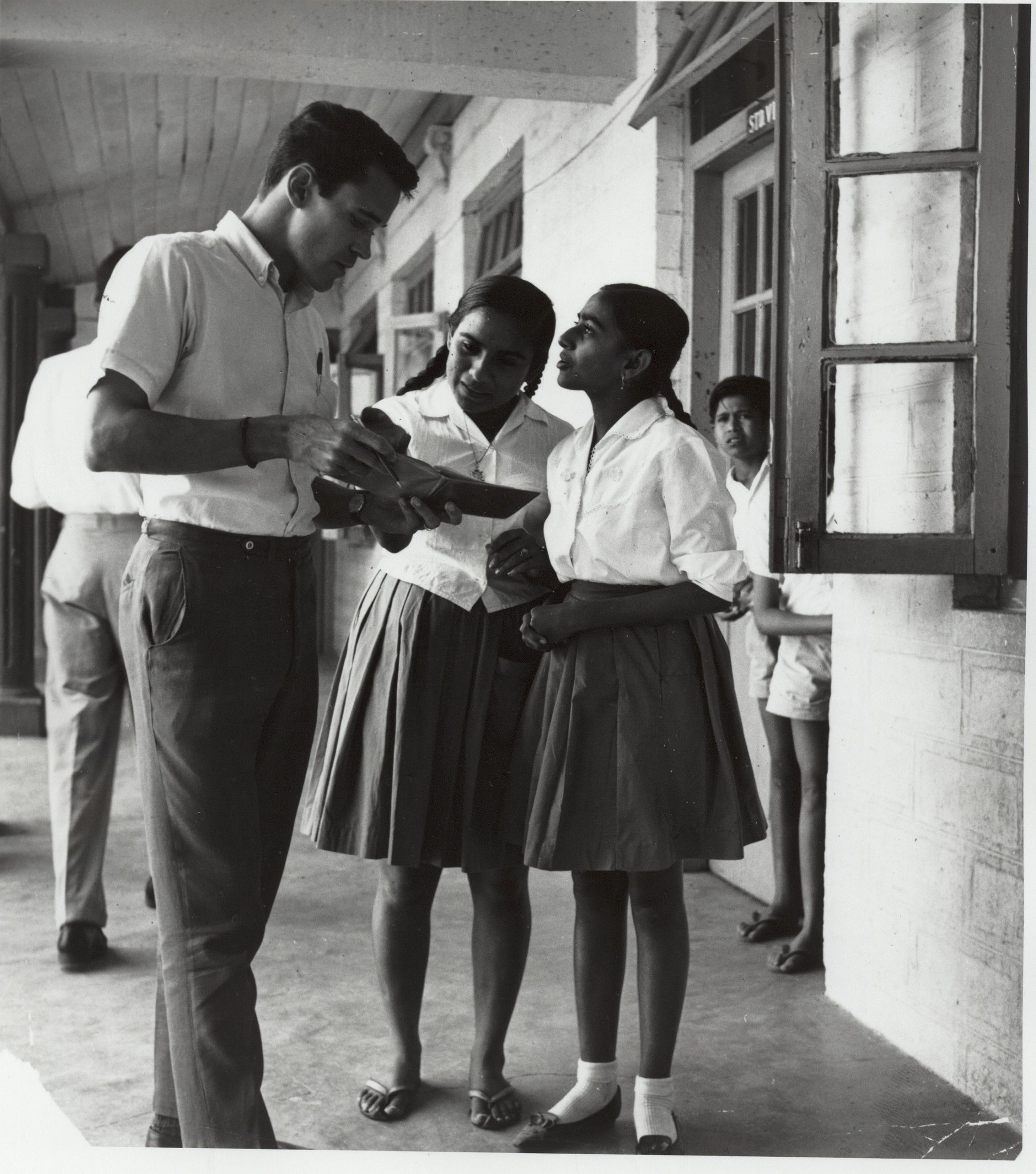 Peace Corps Volunteer with Students
